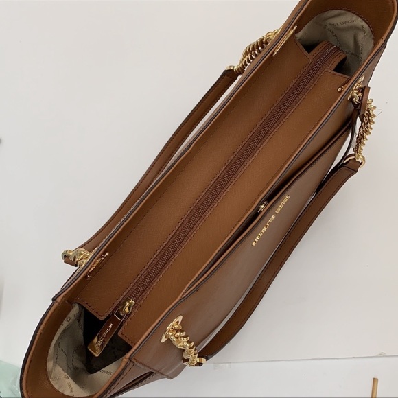 MICHAEL KORS LG X CHAIN SHOULDER TOTE & WALLET-WRISTLET-PHONE CASE 2 pieces SET - Picture 15 of 16